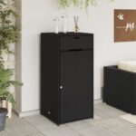 vidaXL Záhradná úložná skriňa čierna 55x55x111 cm polyratan – Obrázok 3
