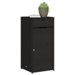 vidaXL Záhradná úložná skriňa čierna 55x55x111 cm polyratan – Obrázok 4