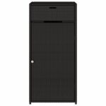 vidaXL Záhradná úložná skriňa čierna 55x55x111 cm polyratan – Obrázok 7
