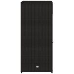vidaXL Záhradná úložná skriňa čierna 55x55x111 cm polyratan – Obrázok 8