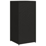 vidaXL Záhradná úložná skriňa čierna 55x55x111 cm polyratan – Obrázok 9