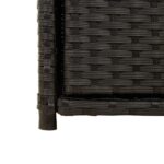 vidaXL Záhradná úložná skriňa čierna 55x55x111 cm polyratan – Obrázok 10