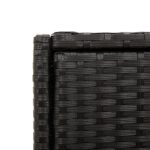 vidaXL Záhradná úložná skriňa čierna 55x55x111 cm polyratan – Obrázok 11