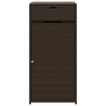 vidaXL Záhradná úložná skriňa hnedá 55x55x111 cm polyratan – Obrázok 7