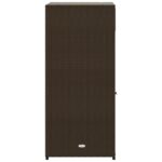 vidaXL Záhradná úložná skriňa hnedá 55x55x111 cm polyratan – Obrázok 8