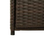 vidaXL Záhradná úložná skriňa hnedá 55x55x111 cm polyratan – Obrázok 10
