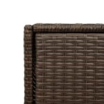 vidaXL Záhradná úložná skriňa hnedá 55x55x111 cm polyratan – Obrázok 11