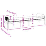 vidaXL Záhradná lavica s podložkou, čierna, polyratan, akácia – Obrázok 10