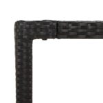 vidaXL 5-dielna záhradná jedálenská súprava a vankúše čierna polyratan – Obrázok 7