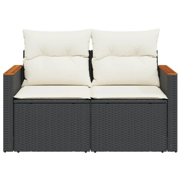 VXL8721012334069_g_en_hd_3.jpg vidaXL Záhradná pohovka s vankúšmi 2-miestna čierna polyrattan – Obrázok 5