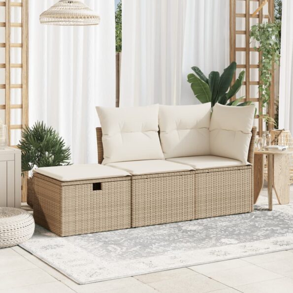 VXL8721012334410_g_en_hd_1.jpg vidaXL Záhradná taburetka s vankúšom béžová 55x55x37 cm polyratan – Obrázok 3