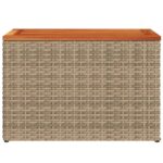 vidaXL Záhradné príručné stolíky 2ks béžové 55x34x37cm polyratan masív – Obrázok 6
