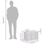 vidaXL Záhradné príručné stolíky 2ks béžové 55x34x37cm polyratan masív – Obrázok 10