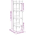 vidaXL Knižnica 4-poschodová čierna 35x30x138,5 cm kompozitné drevo – Obrázok 10