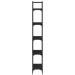 vidaXL Knižnica 5-poschodová čierna 60,5x24x166,5 cm kompozitné drevo – Obrázok 6