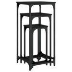 vidaXL Zasúvacie bočné stolíky 3 ks čierne kompozitné drevo – Obrázok 8