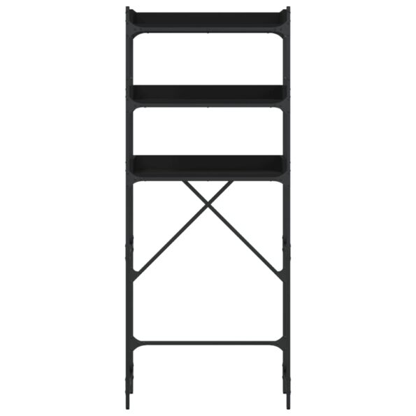 vidaXL Polica nad práčku čierna 67x25x163 cm kompozitné drevo – Obrázok 6