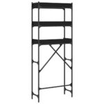 vidaXL Polica nad práčku čierna 67x25x163 cm kompozitné drevo – Obrázok 8