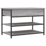 vidaXL Lavička na topánky sivá sonoma 70x42,5x50 cm kompozitné drevo – Obrázok 2