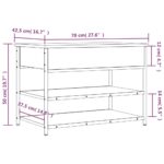 vidaXL Lavička na topánky sivá sonoma 70x42,5x50 cm kompozitné drevo – Obrázok 12