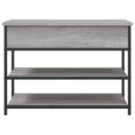 vidaXL Lavička na topánky sivá sonoma 70x42,5x50 cm kompozitné drevo – Obrázok 7