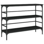 vidaXL Konzolový stolík čierny 100x32x75 cm kompozitné drevo – Obrázok 2