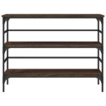 vidaXL Konzolový stolík hnedý dub 100x32x75 cm kompozitné drevo – Obrázok 5