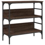 vidaXL Konzolový stolík hnedý dub 75x32x75 cm kompozitné drevo – Obrázok 2