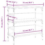 vidaXL Konzolový stolík hnedý dub 75x32x75 cm kompozitné drevo – Obrázok 10
