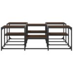 vidaXL Konferenčný stolík hnedý dub 121x121x40 cm kompozitné drevo – Obrázok 5