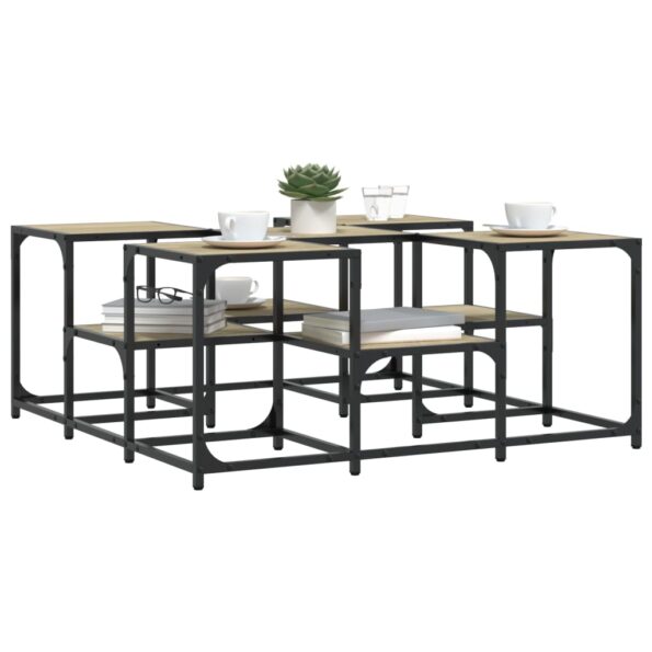 vidaXL Konferenčný stolík dub sonoma 91x91x40 cm kompozitné drevo – Obrázok 4