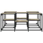 vidaXL Konferenčný stolík dub sonoma 91x91x40 cm kompozitné drevo – Obrázok 5