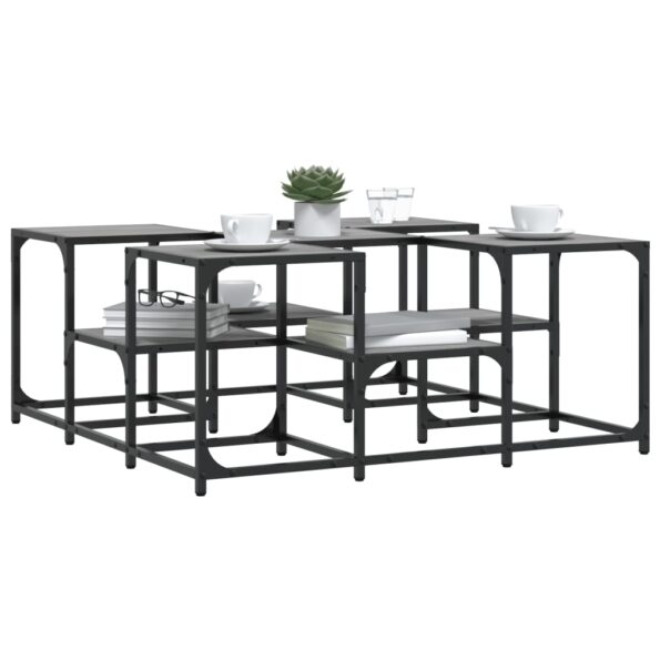 vidaXL Konferenčný stolík sivý sonoma 91x91x40 cm kompozitné drevo – Obrázok 4