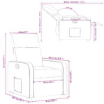 vidaXL Sklápacie kreslo hnedé látkové – Obrázok 11