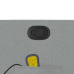 vidaXL Sklápacie masážne kreslo bledosivé látka – Obrázok 10