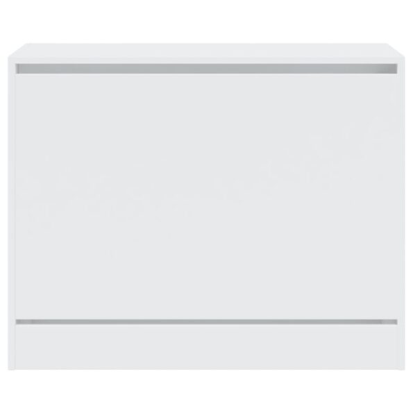 vidaXL Botník biely 80x34x63 cm spracované drevo – Obrázok 5