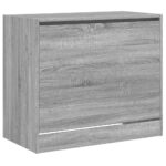 vidaXL Botník sivý dub sonoma 80x42x69 cm spracované drevo – Obrázok 4