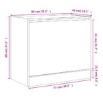 vidaXL Botník sivý dub sonoma 80x42x69 cm spracované drevo – Obrázok 9