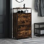 vidaXL Botník dymový dub 60x34x112 cm kompozitné drevo – Obrázok 3