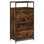 vidaXL Botník dymový dub 60x34x112 cm kompozitné drevo – Obrázok 4