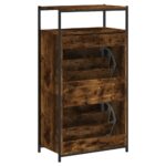 vidaXL Botník dymový dub 60x34x112 cm kompozitné drevo – Obrázok 7