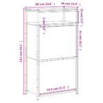 vidaXL Botník dymový dub 60x34x112 cm kompozitné drevo – Obrázok 9
