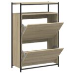 vidaXL Botník dub sonoma 75x34x112 cm kompozitné drevo – Obrázok 2