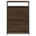 vidaXL Botník hnedý dub 75x34x112 cm kompozitné drevo – Obrázok 5