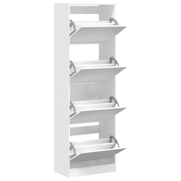 VXL8721012385658_g_en_hd_3.jpg vidaXL Botník so 4 výklopnými zásuvkami biely 60x34x187,5 cm – Obrázok 5