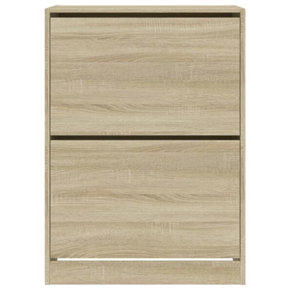 vidaXL Botník s 2 výklopnými zásuvkami dub sonoma 80x42x108 cm – Obrázok 6