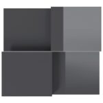 vidaXL Konferenčné stolíky 2 ks vysoký lesk sivé kompozitné drevo – Obrázok 6