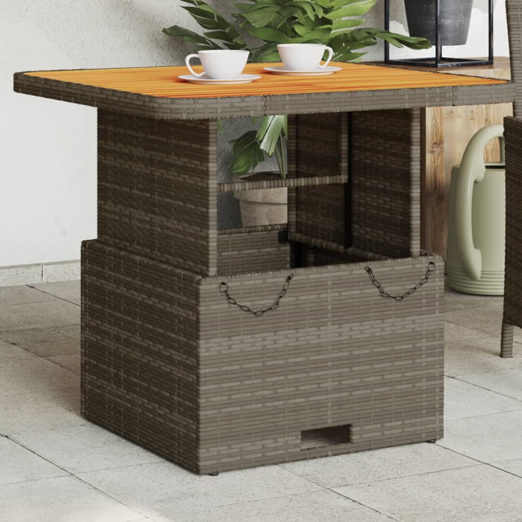 VXL8721012449435_m_en_hd_1.jpg vidaXL Záhradný stôl sivý 80x80x71 cm polyratan a akáciový masív – Obrázok 1