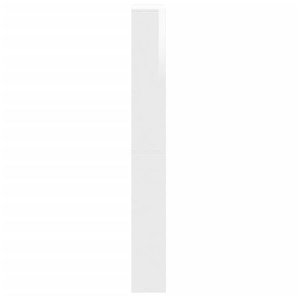 vidaXL Botník so zrkadlom 4-poschodový vysoký lesk biely 63x17x134 cm – Obrázok 7