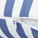 vidaXL Vankúše do exteriéru 4 ks pruhované 45x45cm tmavomodré – Obrázok 2